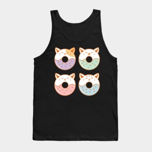 Kawaii Cute Cats Donut Lover Tank Top